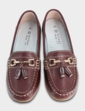 Nautical Wide Fit Leather Loafer - Plum