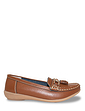 Nautical Wide Fit Leather Loafer - Tan