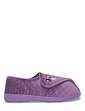 Ladies Wide Fit Quilted Fleece Lined Slipper