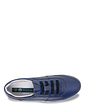Leather Wide Fit Trainer Shoe - Navy