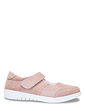Leather Wide Fit Touch Fasten Shoe - Pink