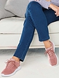 Wide Fit Lace Up Mesh Knit Fabric Shoe - Pink