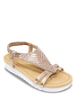 Elastic Ankle Strap Sandal With Diamante Detail