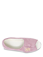 Touch Fasten Extra Wide Fit Embroidered Open Toe Slipper