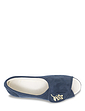 Extra Wide Fit Embroidered Open Toe Slipper - Navy