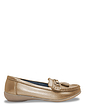 Leather Extra Wide EE Fit Loafers - Gold