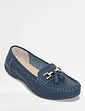 Leather Extra Wide EE Fit Loafers - Navy