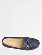 Leather Extra Wide EE Fit Loafers - Navy