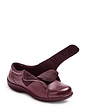 Extra Wide EEE Fit Touch Fasten Leather Shoe - Burgundy