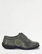 Extra Wide EEE Fit Touch Fasten Leather Shoe - Olive
