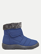 Wide Fit Thermal Lined Showerproof Boots - Navy