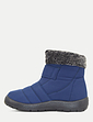 Wide Fit Thermal Lined Showerproof Boots - Navy