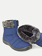 Wide Fit Thermal Lined Showerproof Boots - Navy