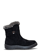 Wide Fit Thermal Lined Mock Suede Boots - Black