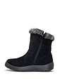 Wide Fit Thermal Lined Mock Suede Boots - Black