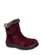 Wide Fit Thermal Lined Mock Suede Boots - Wine