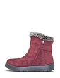 Wide Fit Thermal Lined Mock Suede Boots - Wine