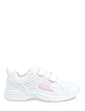 Wide Fit Touch and Close Trainers - White And Pink