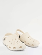 Wide Fit Lightweight Clog Shoe - Stone