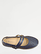 Comfort Bar Wide E Fit Shoes - Navy