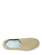 Wide Fit Knit Fabric Slip On Trainers - Beige