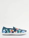 Dr Keller Wide Fit Slip On Canvas Shoe - Navy Print