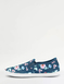 Dr Keller Wide Fit Slip On Canvas Shoe - Navy Print