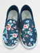 Dr Keller Wide Fit Slip On Canvas Shoe - Navy Print