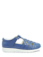 Leather E Fit Touch Fasten Shoes - Denim