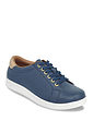 Leather Wide E Fit Lace Up Leisure Shoes - Navy