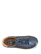 Leather Wide E Fit Lace Up Leisure Shoes - Navy