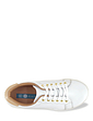 Leather Wide E Fit Lace Up Leisure Shoes - White