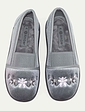 Wide E Fit Elastic Gusset Slipper - Grey