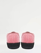 Wide E Fit Elastic Gusset Slipper - Pink