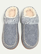 Dr Keller Faux Fur Lined Knit Trim Mule Slipper - Grey