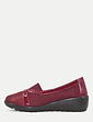 Dr Lightfoot E Fit Wedge Pump - Burgundy