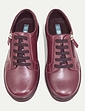 EEE Fit Leather Trainer With Side Zip - Burgundy