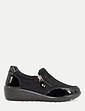 Dr Lightfoot E Twin Zip Diamante Trim Shoe - Black