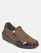 Dr Lightfoot E Twin Zip Diamante Trim Shoe - Brown