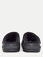 Wide Fit Fleece Lined Clog - Black