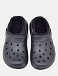 Wide Fit Fleece Lined Clog - Black