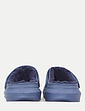 Wide Fit Fleece Lined Clog - Navy