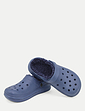 Wide Fit Fleece Lined Clog - Navy