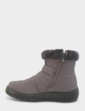 Wide EE Fit Quilted Top Side Zip Showerproof Boot - Grey