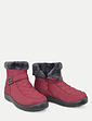 Wide EE Fit Quilted Top Side Zip Showerproof Boot - Wine