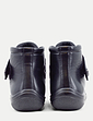 Wide EE Fit Leather Touch Fasten Boot - Black