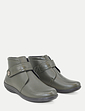 Wide EE Fit Leather Touch Fasten Boot - Olive