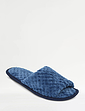 Textured Fleece Mule Slipper - Blueberry