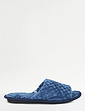 Textured Fleece Mule Slipper - Blueberry