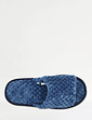 Textured Fleece Mule Slipper - Blueberry